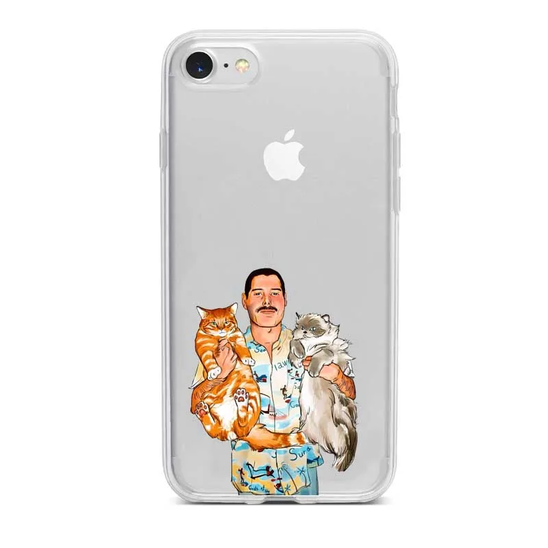 Freddie Mercury Rainha banda Qualidade Роскошный чехол для телефона para iPhone 8 7 6 5 4 Plus X XS max 11 11pro силиконовый чехол - Цвет: TPU