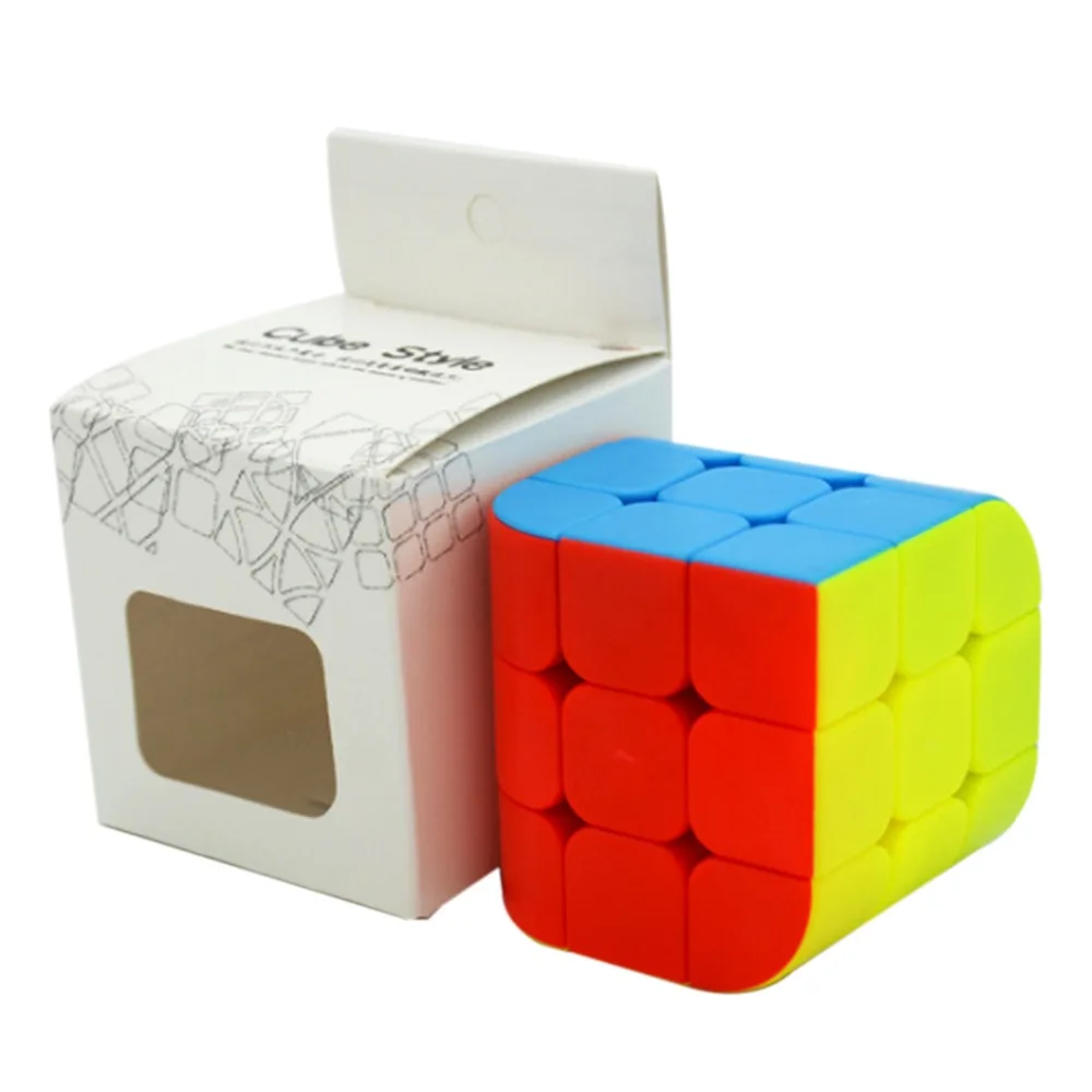 LeFun Trihedron скоростной магический куб головоломка игрушка Stickerless красочные Magico cubo |