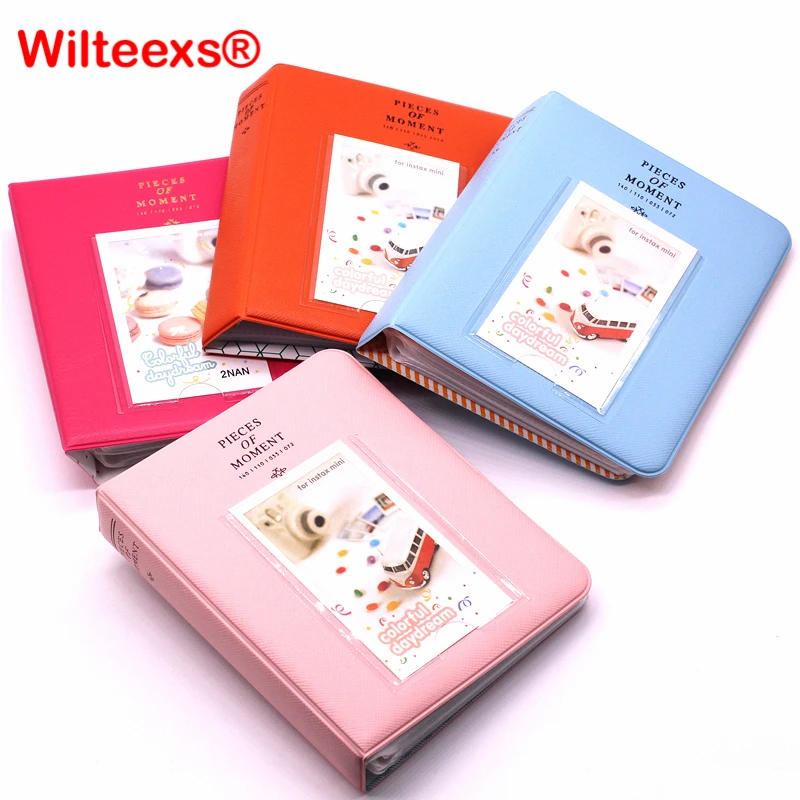 WILTEEXS 64 кармана Fujifilm Instax Mini Films 8 7s 70 25 50s 90 визитница фотоальбом|instax mini 8|fujifilm instaxmini |