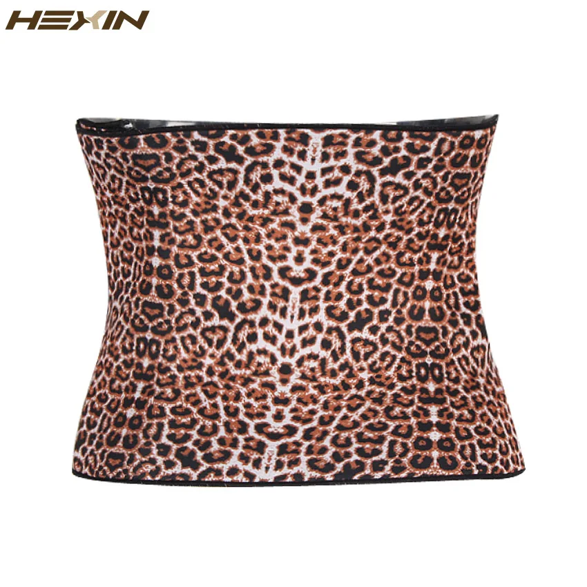 Ремень HEXIN утягивающий на молнии с леопардовым принтом корсет для похудения пояс