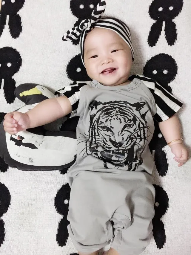 Новый стиль 2020 одежда для маленьких девочек комбинезон мальчиков с узором тигра