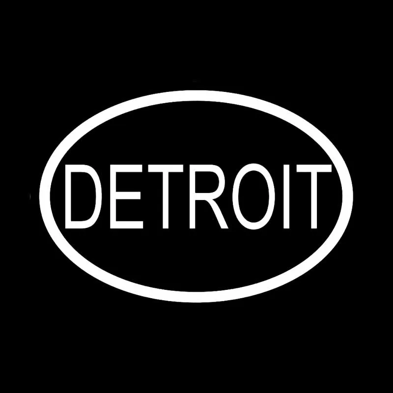 YJZT 14 8 см * 10 Автомобильная Наклейка Виниловая наклейка DETROIT CITY код страны овальный