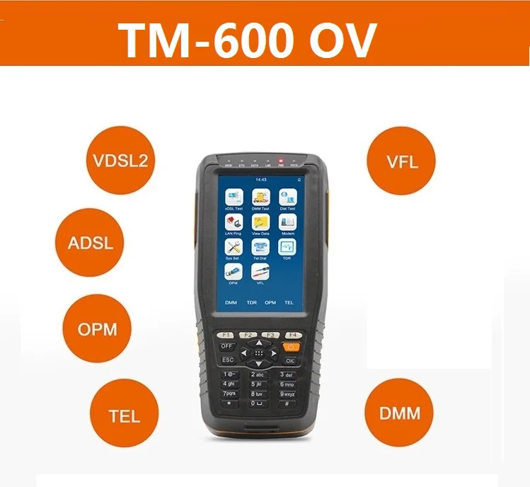 TM 600 OV VDSL VDSL2 прибор для тестирования ADSL WAN & LAN тестер линия xDSL испытательное