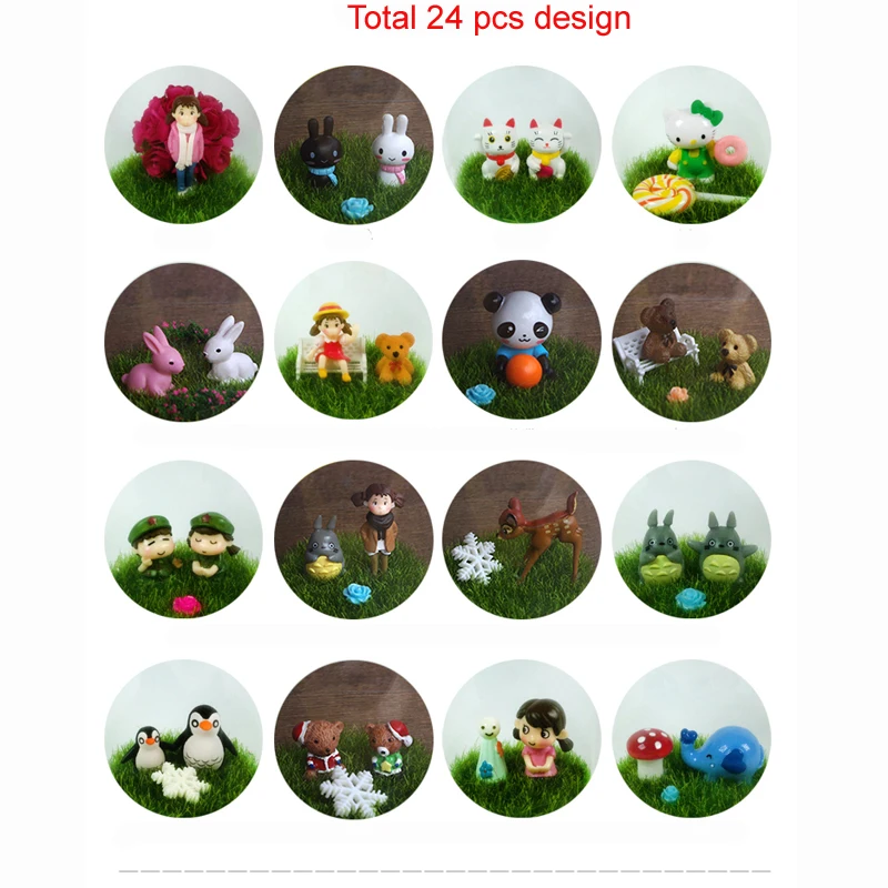 Маленькие прозрачные стеклянные бутылки бутылка Bryophytes и фигурка с пробкой