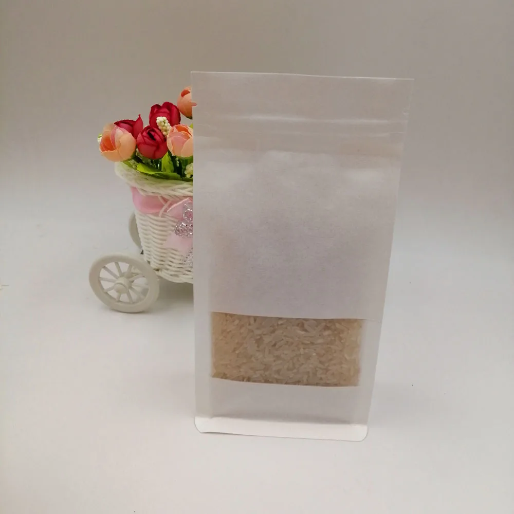 Белый пакет из крафт-бумаги 50 шт./лот для подарков Рождественская еда чай конфеты