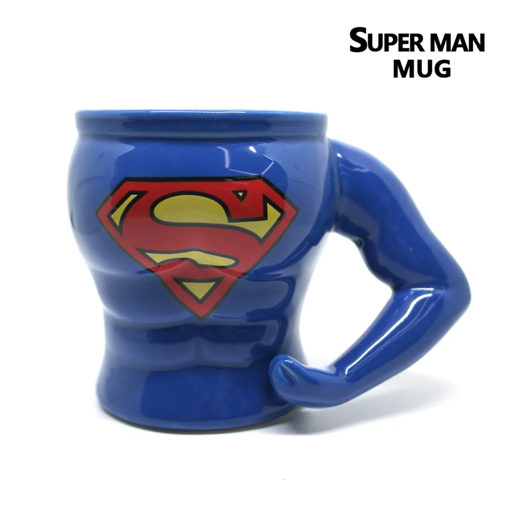 Креативная керамическая кофейная кружка Super Man 320 мл забавная СУПЕРМЕНА для