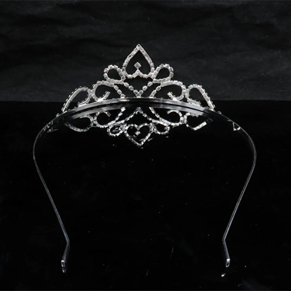 MQUPIN Simple heart Bridal Crowns Handmade Tiaras hairwear Headband Crystal jewelry Queen Crown Wedding Hair Accessories | Украшения и