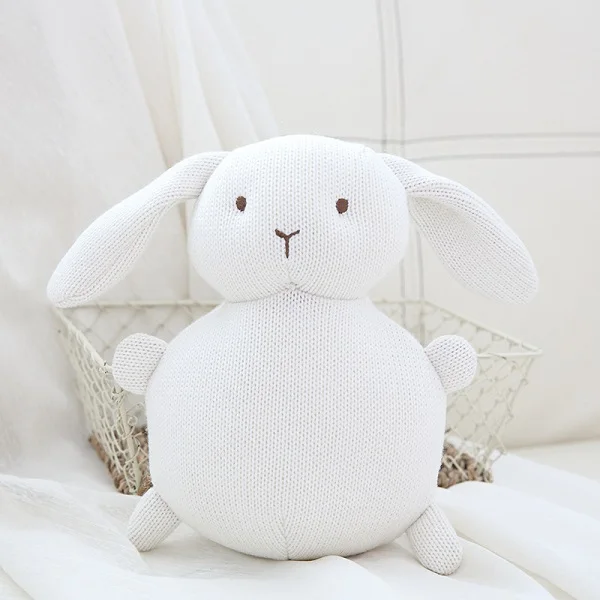 White bunny ASSOT 18 см Хлопок Веревка шерсть Pp Хлопок Плюшевые/nano куклы Вязание мягкие игрушки для детей мягкие животные подарок девочке - Цвет: White bunny
