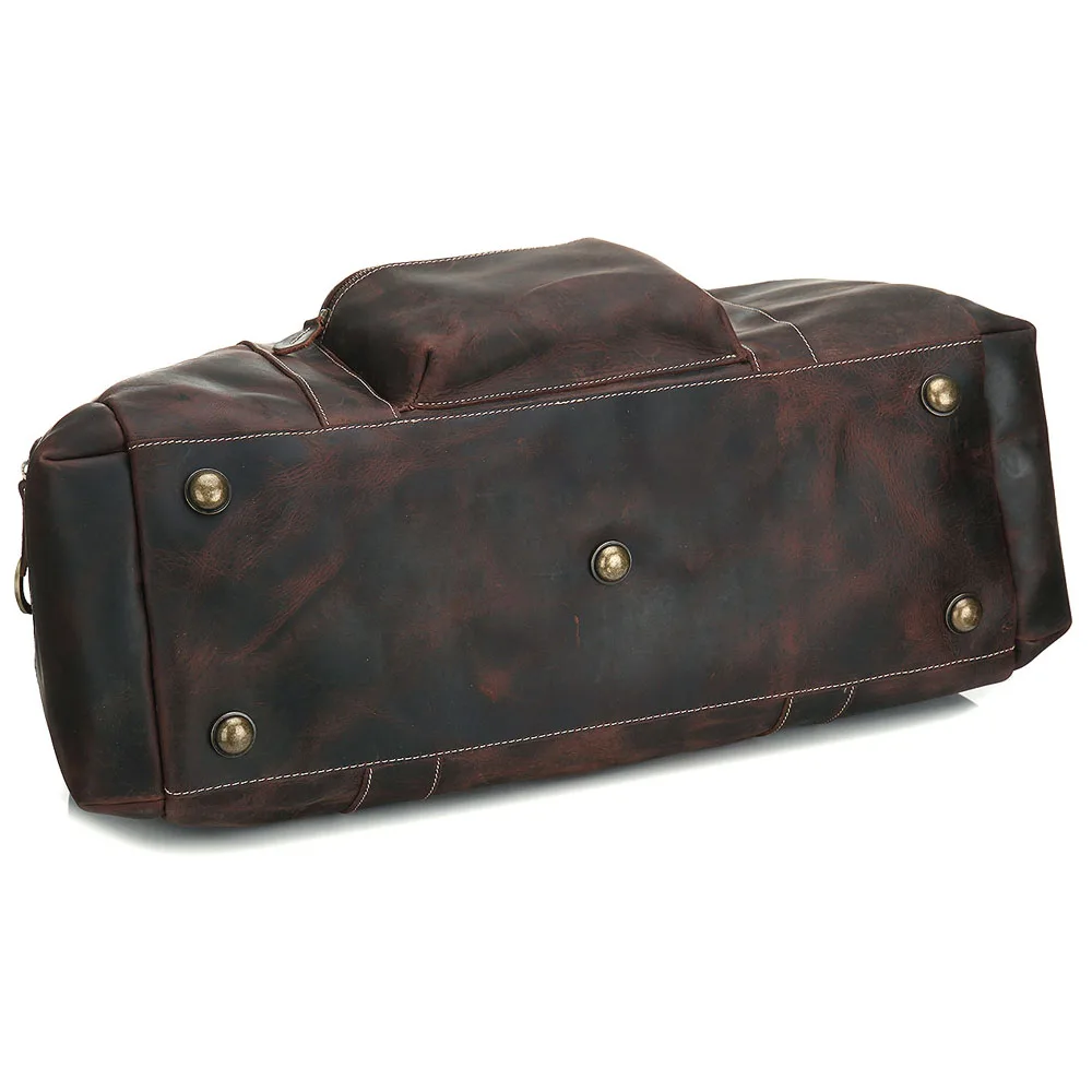 BOLEKE Men Thick Crazy horse leather travel bag Cow duffel vintage genuine luggage tote messenger | Багаж и сумки