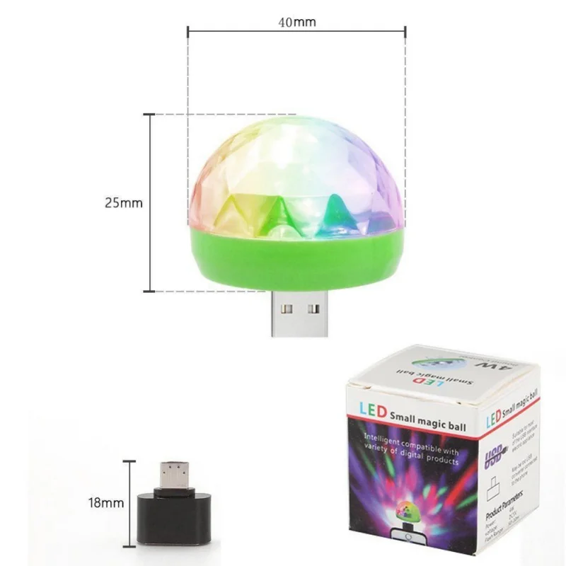 

Usb Laser Light Shape Mini Rgb Led Disco Ball Stage Effect Convenient Party Club Light Mobile Phone Pc Accumulators