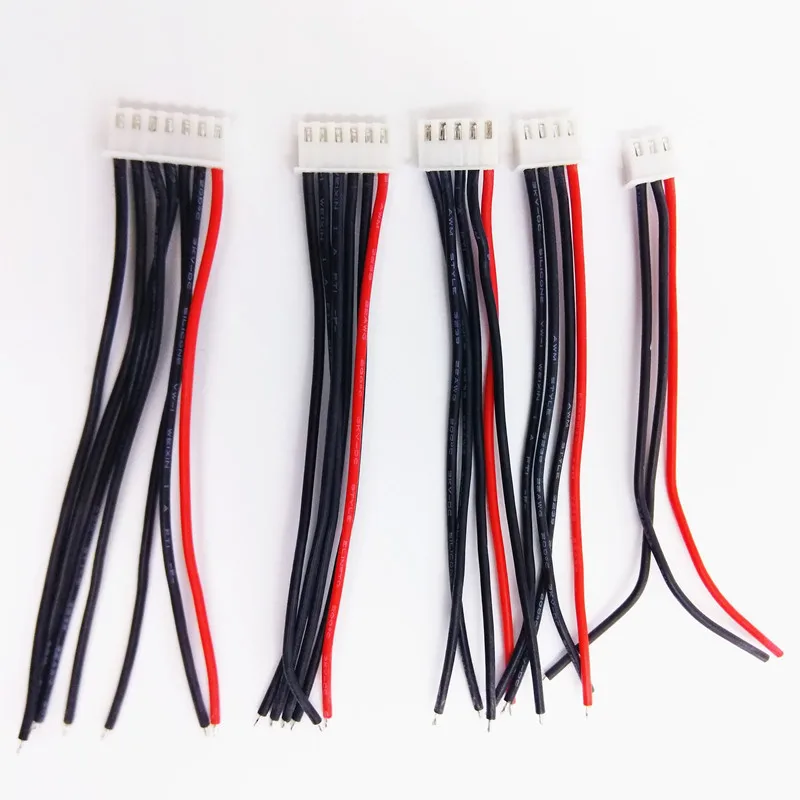 Lipo батарея баланс кабель провода w замок 2s 3s 4S 5S 6s Imax B6 разъем 100 мм 22AWG диаметр 0,08 до 200 градусов супер мягкий