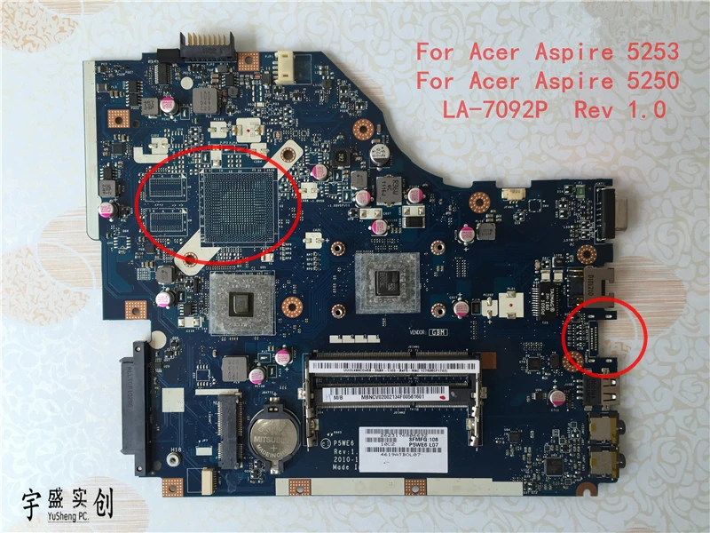 Бесплатная доставка для Acer Aspire 5253 5250 Материнская плата ноутбука не hdmi P5WE6 LA 7092P