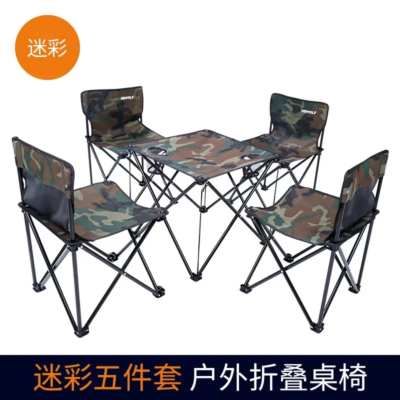 구매 야외 셀프 드라이빙 투어 피크닉 테이블과 의자 조합 휴대용 캠핑 아웃도어 접이식 테이블 세트, 5 피스/세트