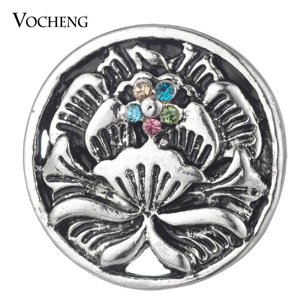 

Vocheng Ginger Snap Jewelry Vintage Style Flower Charms Button 18mm 3 Colors Vn-1770