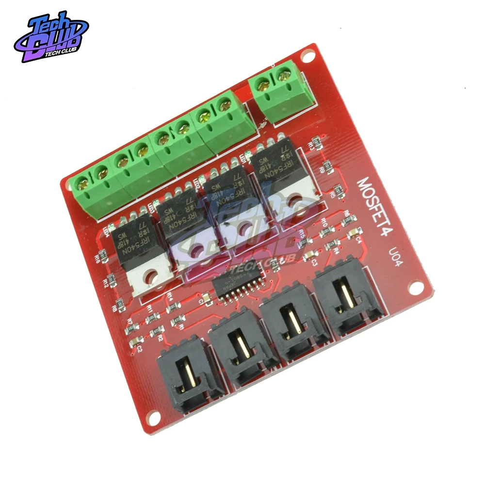 Четырехканальный 4-канальный модуль переключения МОП-транзистора с кнопкой