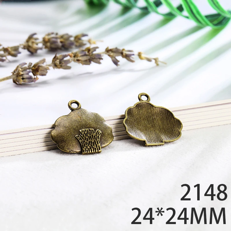

24*24mm 8pcs Tree Alloy Pendant For Diy Jewelry Making 2 Colors Antique Silver Antique Bronze No.2148