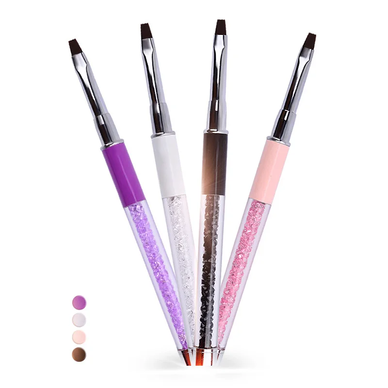 Новая ручка для нейл арта УФ гелевая кисть рисования черная розовая фиолетовая