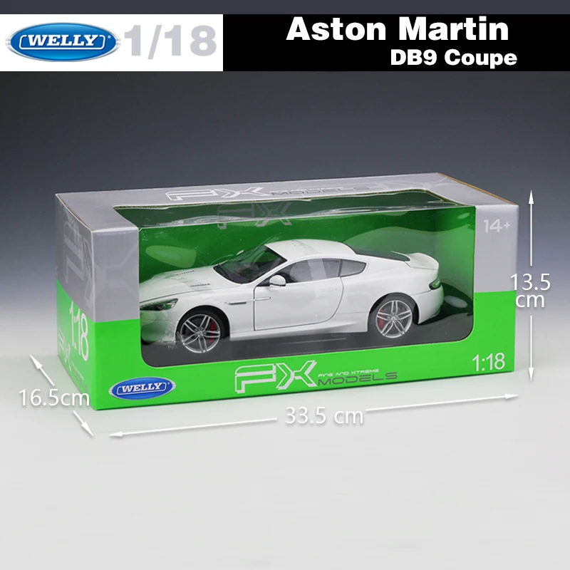 Весы Welly 1:18 для Aston Martin DB9 купе литьевая модель спортивные гоночные Автомобильные