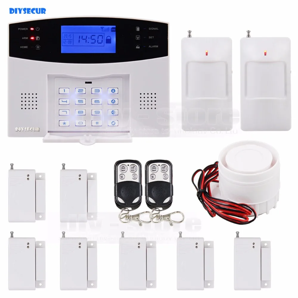 DIYSECUR беспроводной GSM домашний дом система безопасности Дальний контроль датчик