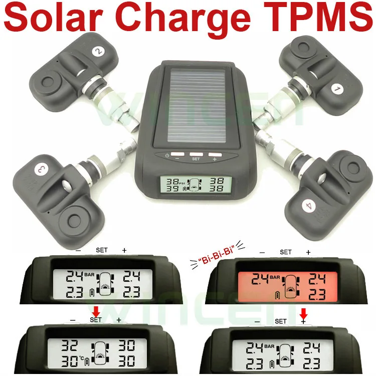 Солнечная энергия Беспроводная TPMS с внутренним датчиком автоматическая