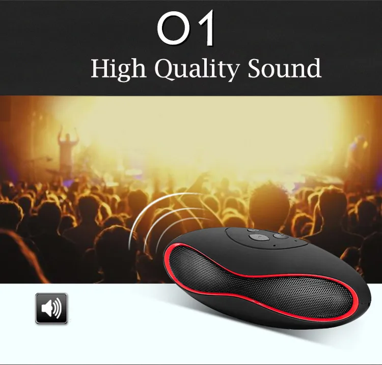 Новая мода мини портативный регби bluetooth-динамик, плеер беспроводной спортивный динамик музыка плеер Поддержка TF/USB Саундбар