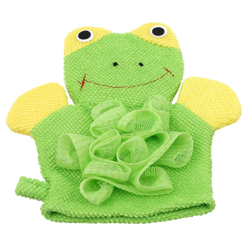 

New Cartoon Animal Bath Gloves Soft Not Hurt Skin Cute Baby Bath Flower For Body Wisp Dry Brush Exfoliation Cleaning Accessories