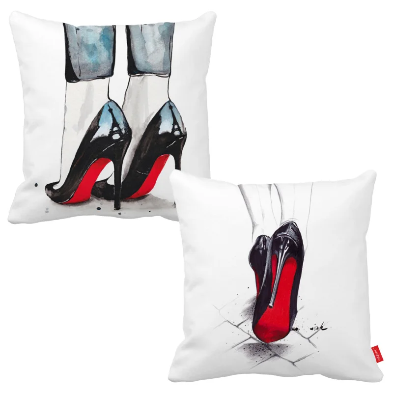 Дьявол носит черный красный на высоком каблуке Обувь принтом автомобиля