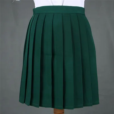 green Для женщин летние JK школьная Униформа юбка Mori Girl Harajuku Японский Элегантный дизайн Высокая талия карман Короткие плиссированные юбки - Цвет: green