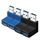 90 градусов USB 3,0 мужчина к гнезду левый и правый угловой адаптер USB 3,0 AMAF разъем для ноутбукаПК компьютера