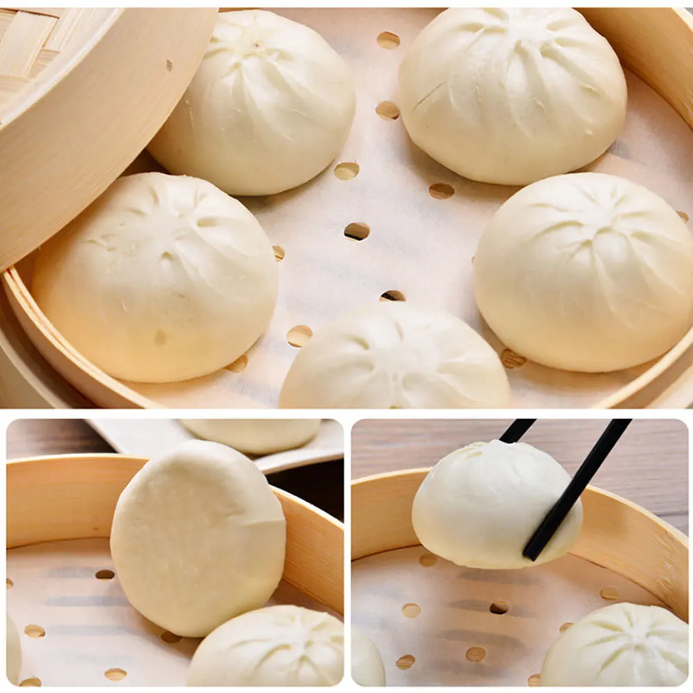 100 шт./лот бамбуковая корзина пароварка бумажная воздушная фритюрница Бамбуковая