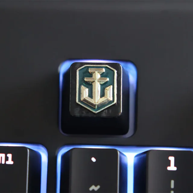 World of Warships Заказной тисненый цинковый сплав keycap Для Игры Механическая клавиатура, высококачественный уникальный DIY для B - Цвет: World of Warships