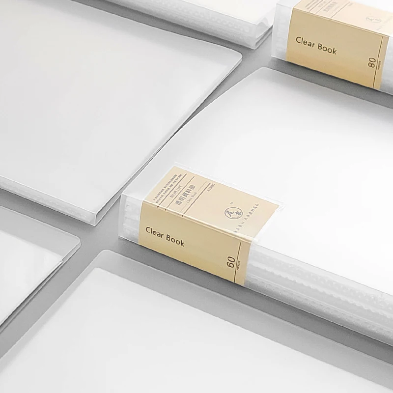 Muji стиль A4 простой файл мешок 100 страниц данных книга большой емкости папки файла канцелярские принадлежности