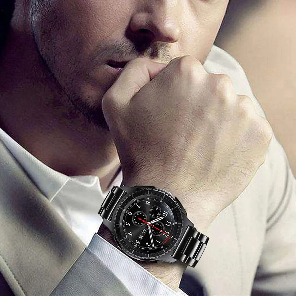 22 мм 20 ремешок из нержавеющей стали для samsung gear S3 S2 Sport Galaxy Watch 42 46 металлический