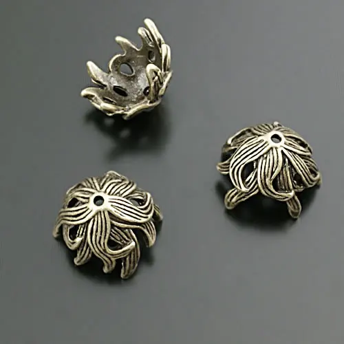 

(28463)20PCS 15MM,height 10MM Antique Style Zinc Alloy Bead Caps Diy Jewelry Findings Accessories Wholesale