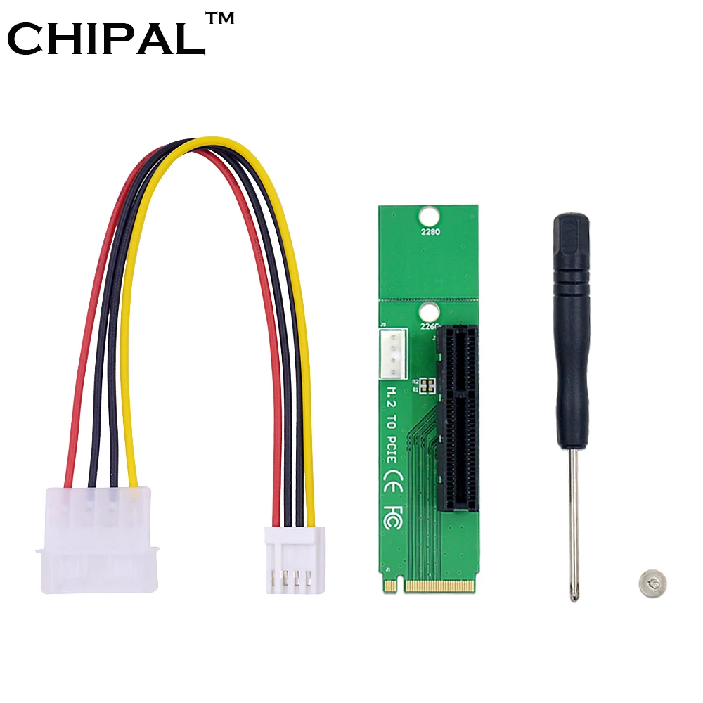 Адаптер CHIPAL NGFF M2 M.2 PCI E 4x 1x переходник со слота Папа мама PCIE множитель для майнера
