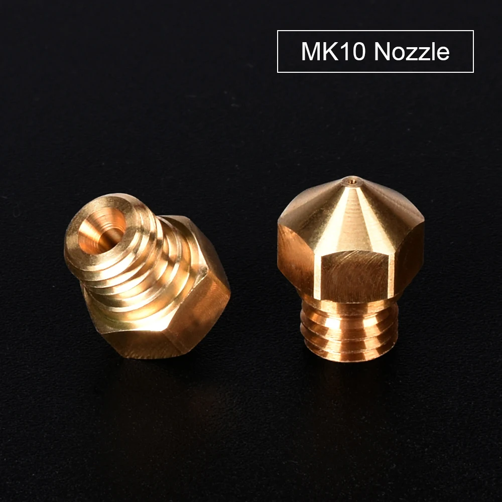 Высокое качество MK10 сопла 0,2/0,4/0,6/0,8 мм Медь M7 резьбовой части для штранг-прессования 1,75 мм нити латунь 3D-принтеры Запчасти
