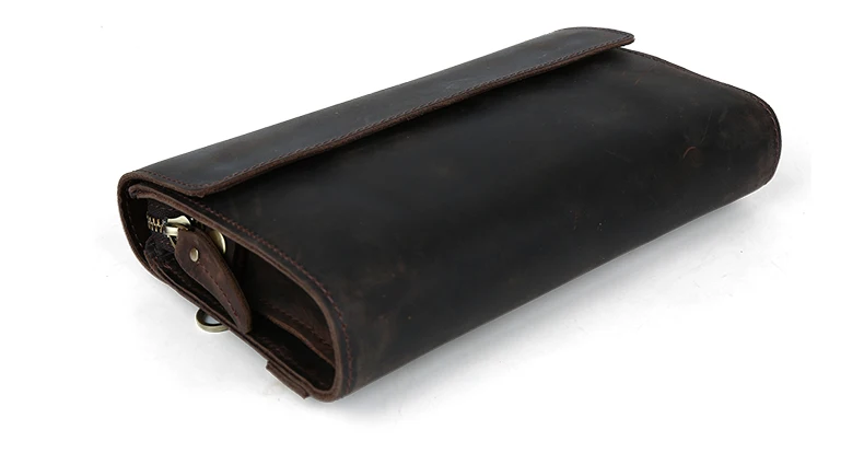 men Handbag vintage Brand Genuine Leather Clutching Bag 2018 man Wallet Purse crazy horse leather Natural Day Clutches |