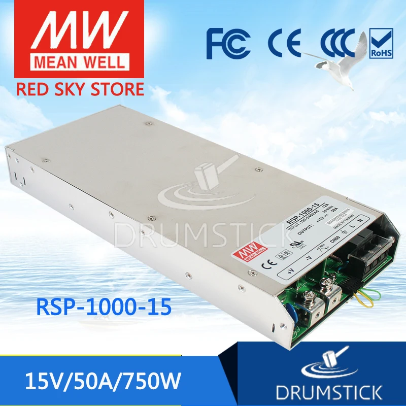 MEAN WELL RSP 1000 15 15V 50A meanwell 750W блок питания с одним выходом|single output power|meanwell 15v50a power supply |