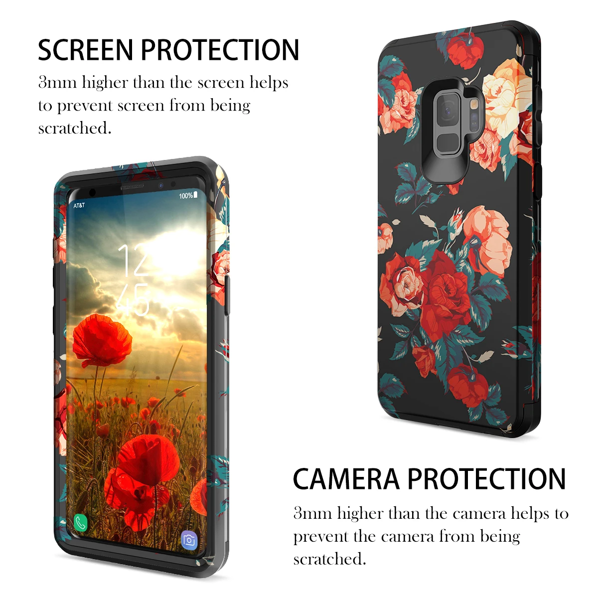 Роскошный чехол 3 в 1 для samsung Galaxy S9 S9plusHard крышка ПК мягкий силиконовый бампер