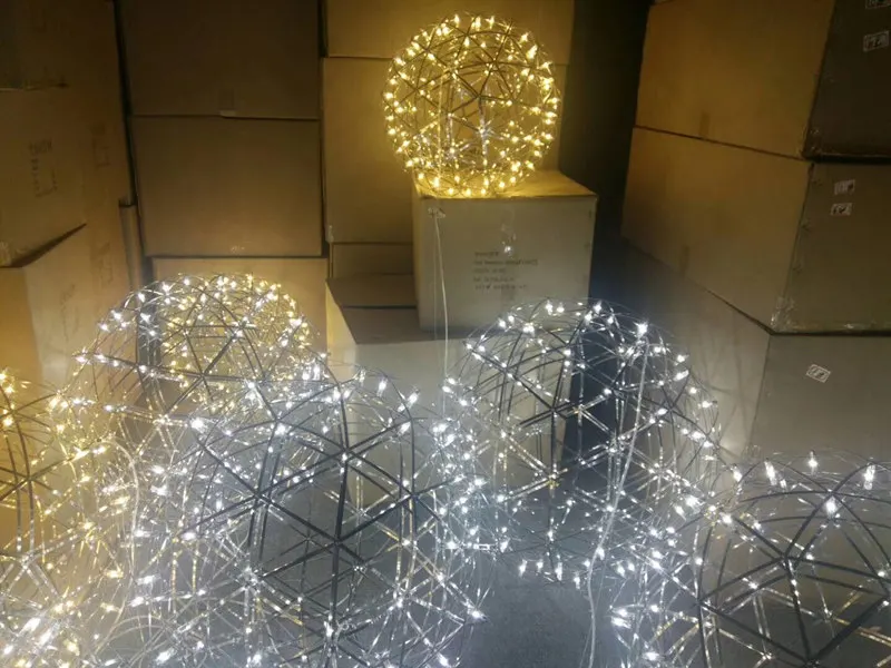 Spark Ball светодиодный подвесной светильник фейерверк шар из нержавеющей стали подвесные лампы Silve подвесные лампы в виде шара освещение AC110-240V