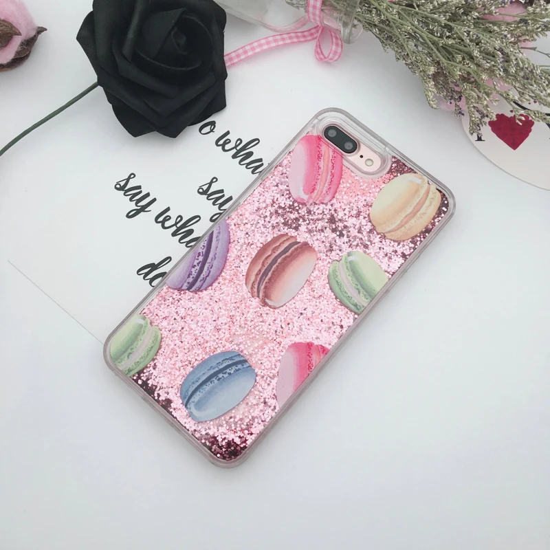 SICOOTE Cute Glitter Dynamic Liquid Phone Case Cover For Apple iPhone 6S 7 6 Plus 8 X Quicksand Funda Coque |
