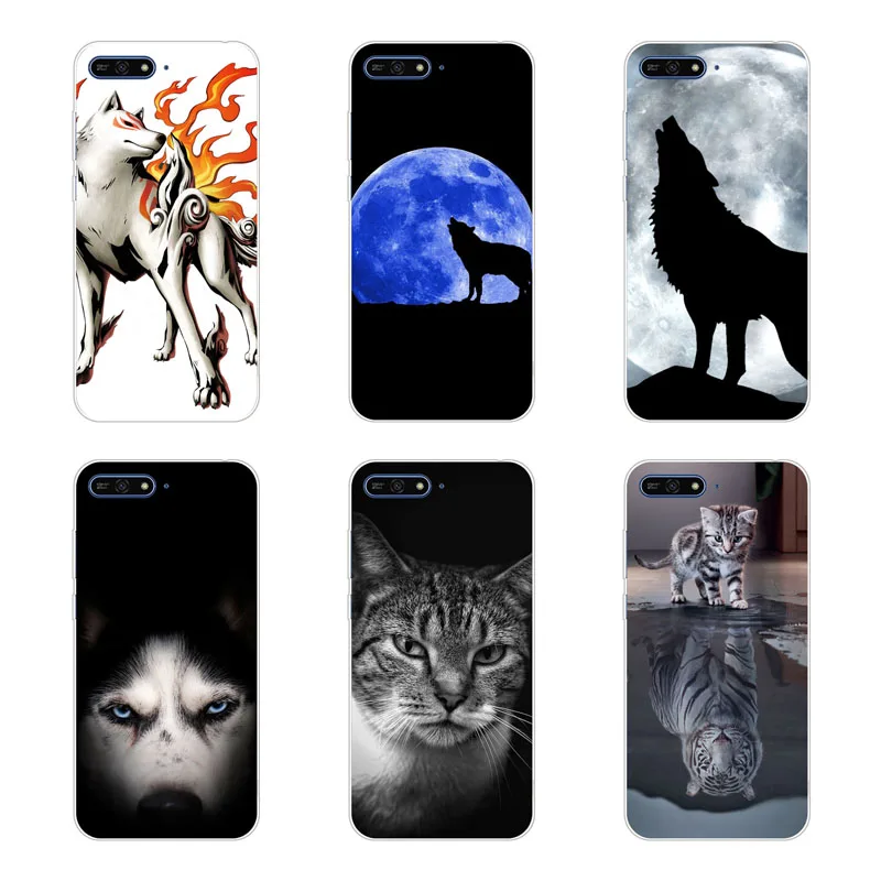 huawei honor 7a Case Silicon tigon beast Painting Soft TPU Back Cover for 5.7&quot Protect Phone cases shell |