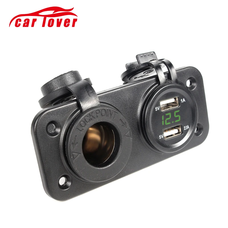 12 V/24 V автомобильный адаптер Зажигалка разветвитель 5 2.1A выходная мощность 2 USB