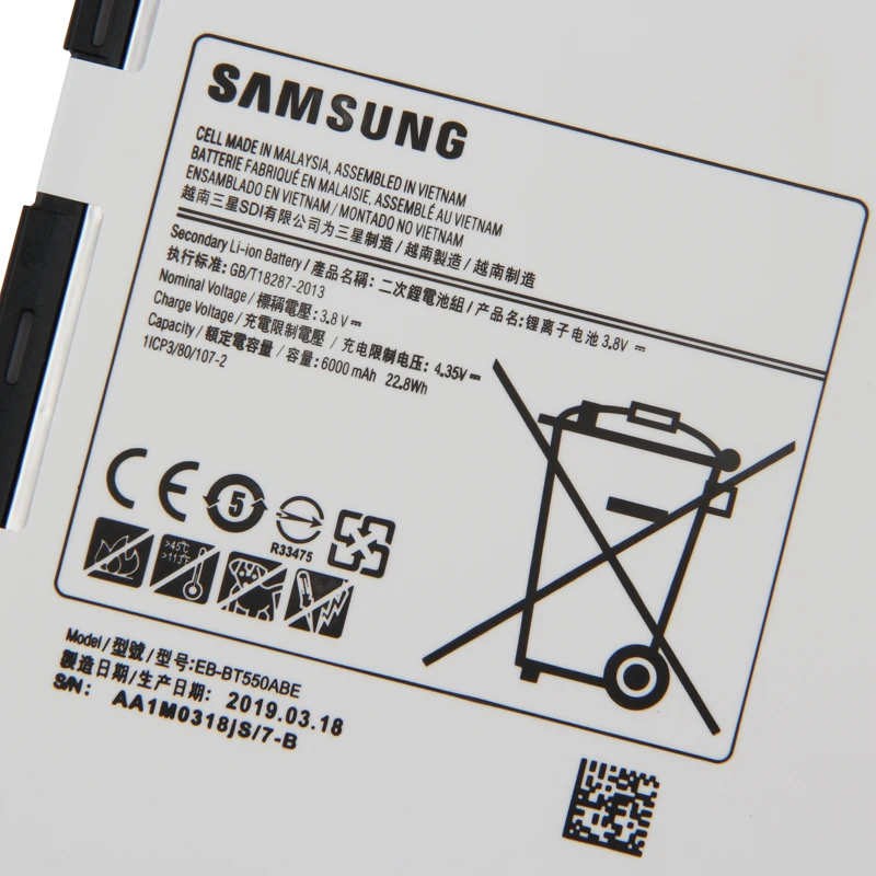 SAMSUNUG сменный аккумулятор EB-BT550ABE для samsung Tab A 9,7 P550 T550 T555C P555C EB-BT550ABA Аккумуляторы для планшетов