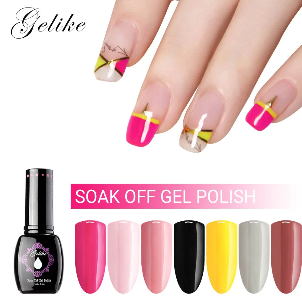 Glike новый гель лак для ногтей Soak Off UV светодиодный лаковое покрытие Базовое 25
