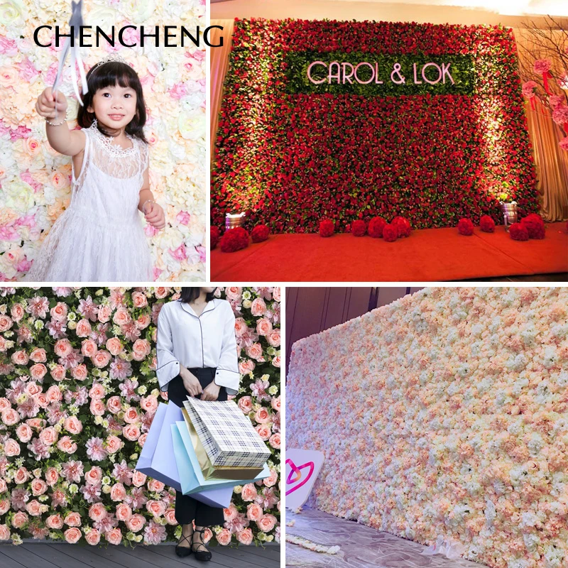 CHENCHENG 40 см * 60 шелковые искусственные цветы пионы розы поддельные Свадебные стены