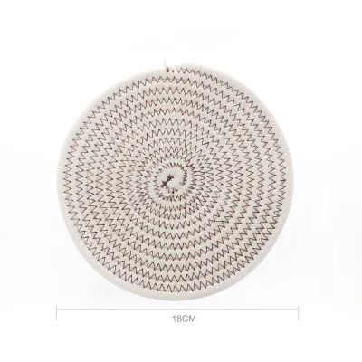 Gray 17cm 4 шт./лот, круглые подстилки в японском стиле, толстый хлопок, теплоизоляционный коврик, противоскользящая чашка/миска, подстаканники, подставка для горшка, креативная посуда - Цвет: Gray 17cm