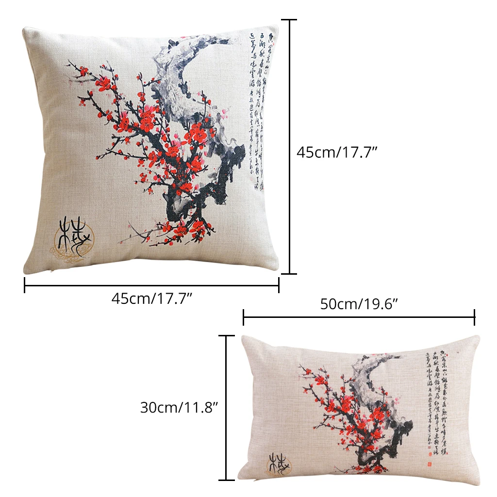 Китайская традиционная декоративная льняная Наволочка на подушку птицы