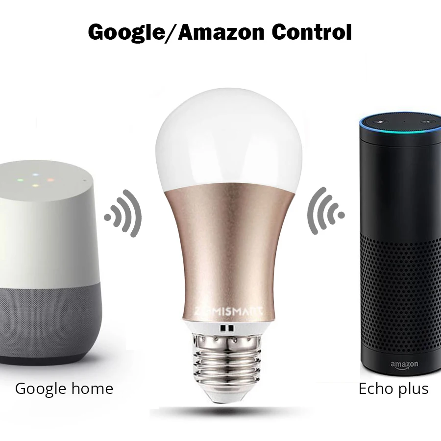 Умная лампочка с регулируемой яркостью Поддержка Google Assistant Alexa Echo Голосовое