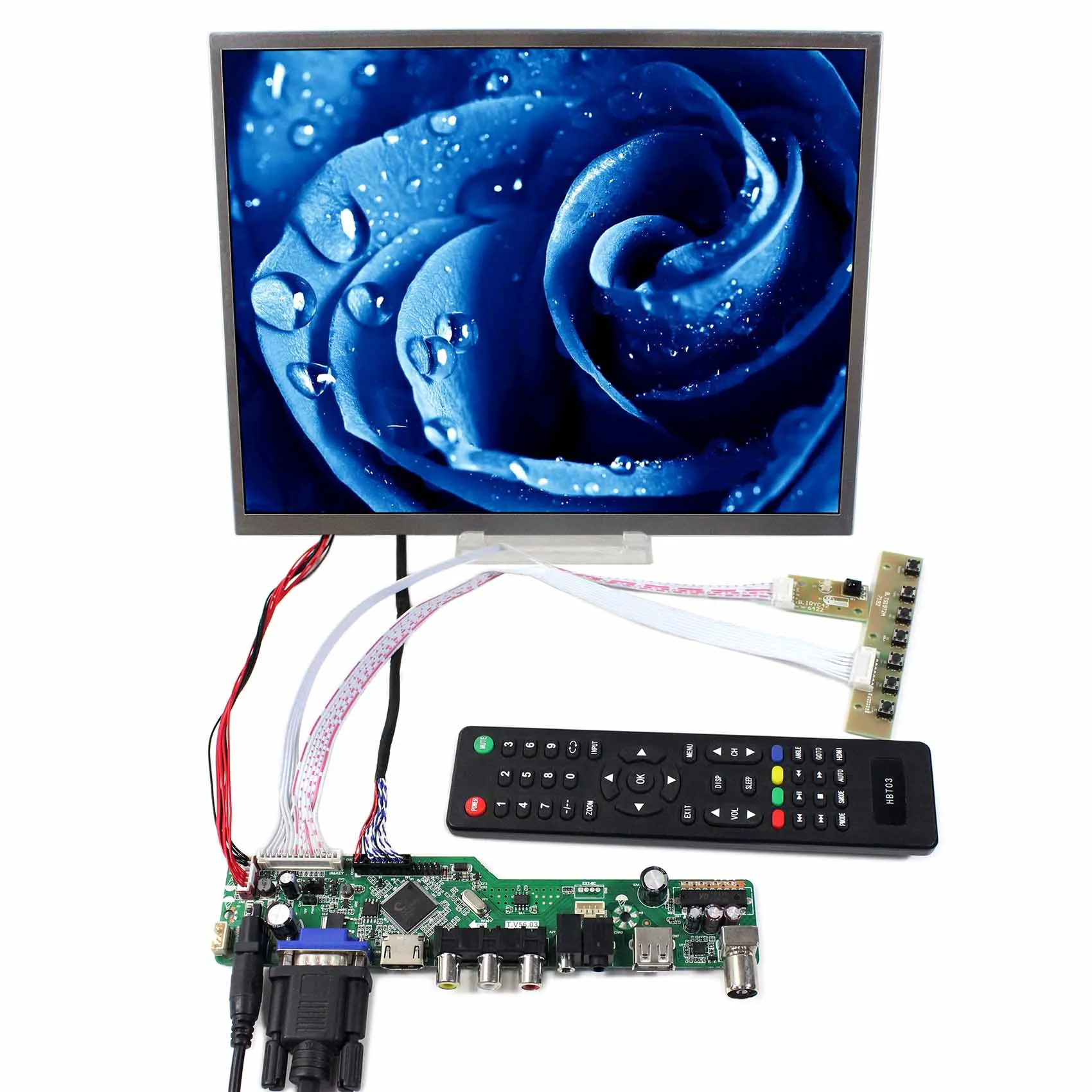 

12.1inch LCD Screen HD MI VGA AV USB RF LCD Controller Board 12.1" HSD121KXN1-A10 20pin 1024X768 LVDS Connector LCD Display